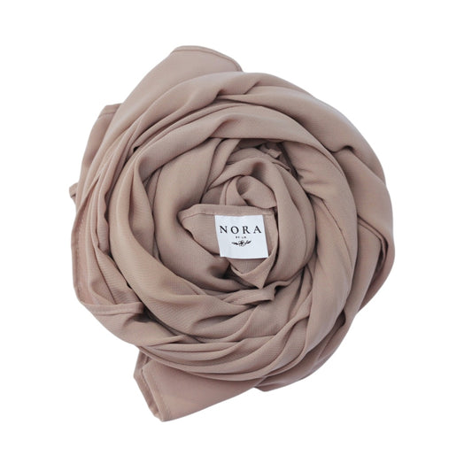 Desert Tan Georgette Hijab - Large/Regular/Small Sizes