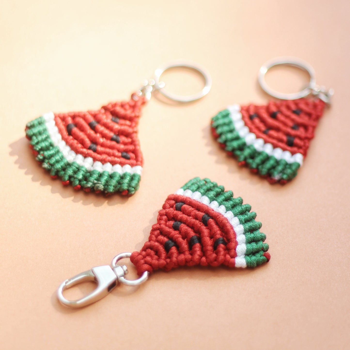 Palestine Macrame Keychain